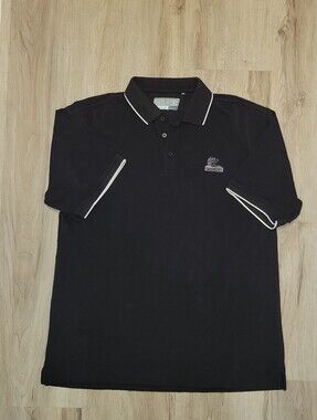 Cutter & Buck Black Polo Shirt L Dry Tec Short Sleeve Quidnessett Country Club